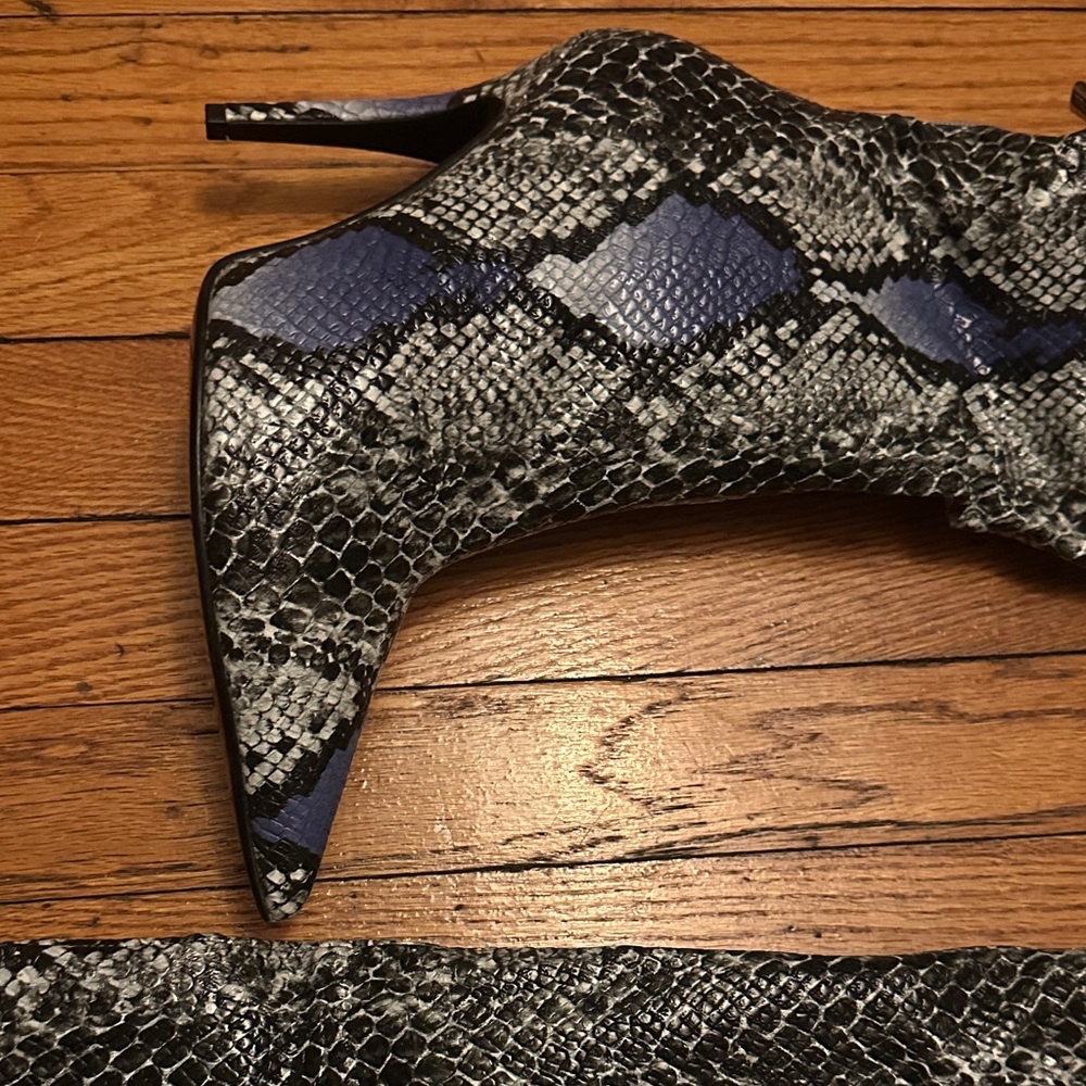 Cape Robbin Black and Gray Snakeskin Over-the-Knee Boots - Picture 5 of 5